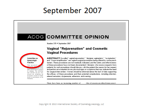 The ISCG Blog on Cosmetic Gynecology - INTERNATIONAL SOCIETY OF  COSMETOGYNECOLOGY
